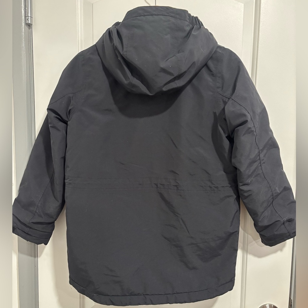 Lands’ End Kids Black Insulated Winter Parka Coat | Hooded | Size M 10–12 - Picture 5 of 13